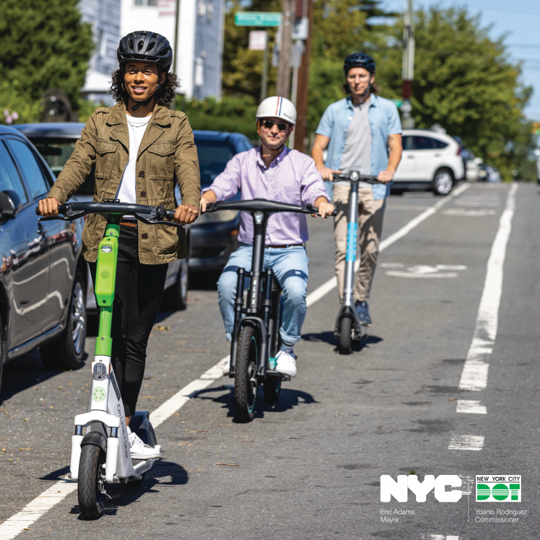 E-scooter riders in New York City